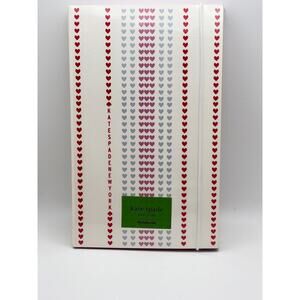 Kate Spade Heart Pinstripe Large Notebook With Elastic Closure 168 Lined Pages D